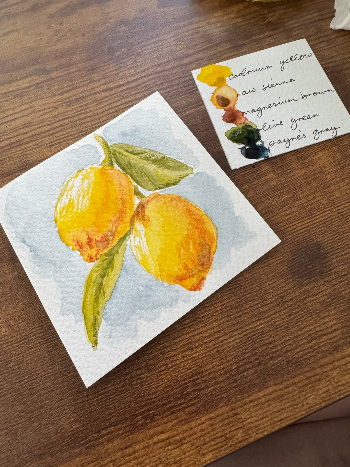 July Lemon Watercolor Painting