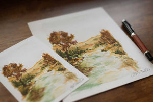Autumn River Watercolor Print