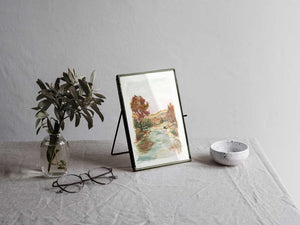 Autumn River Watercolor Print