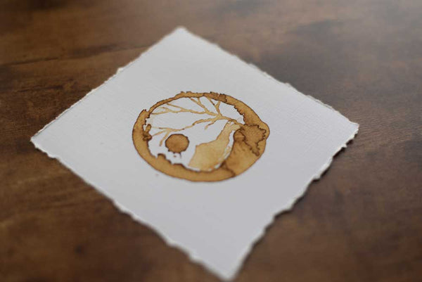 Bare Tree with Moon Coffee Print