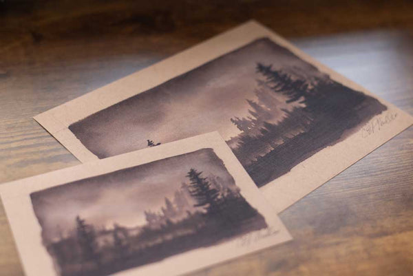 Foggy Forest Ink Print