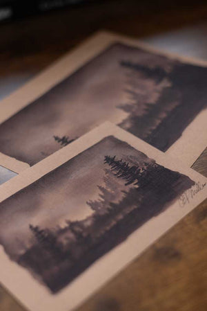 Foggy Forest Ink Print