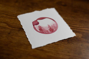 Foggy Pines Wine Print