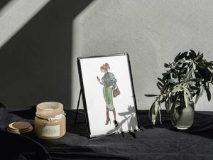 A Moment Of Pause - Fashion Sketch Watercolor Print