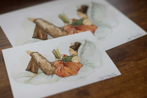 In Other Words - Fashion Sketch Watercolor Print