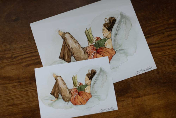 In Other Words - Fashion Sketch Watercolor Print
