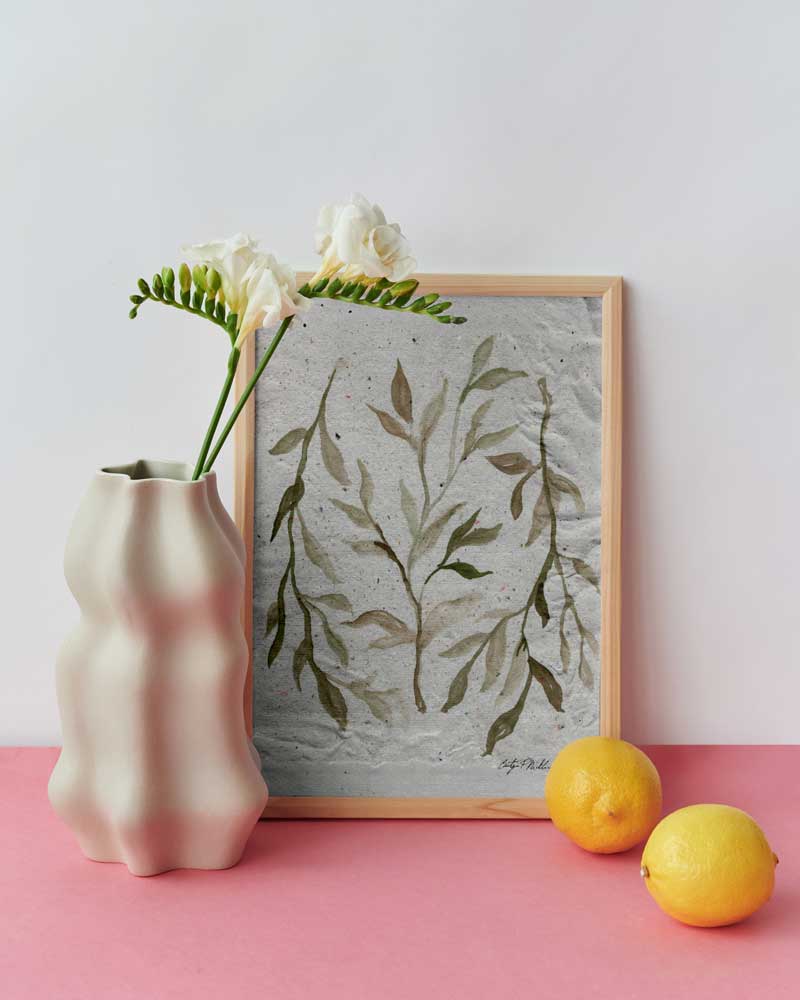 Leafy Vines Watercolor Print