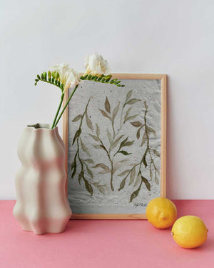 Leafy Vines Watercolor Print