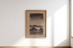 Mountain Pines Ink Print