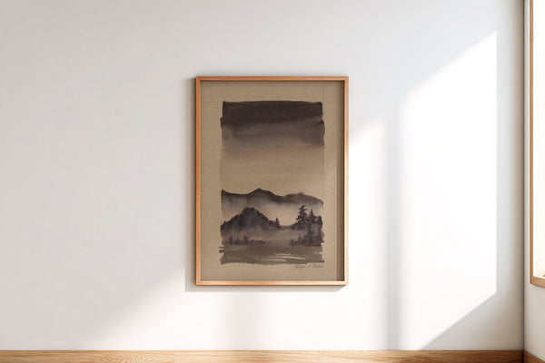 Mountain Pines Ink Print