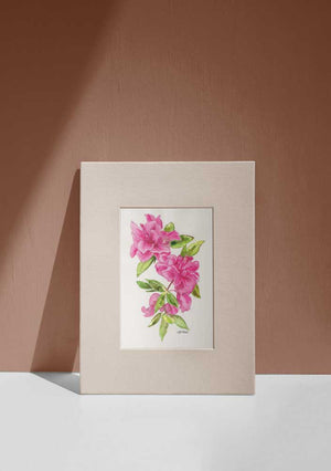 Fuchsia Flowers Watercolor Print