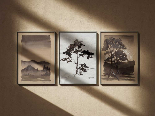 Mountain Pines Ink Print